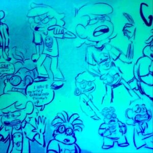 SU *Limited Edition* GREEN MINI canvas print "Horror Club" by Raven M